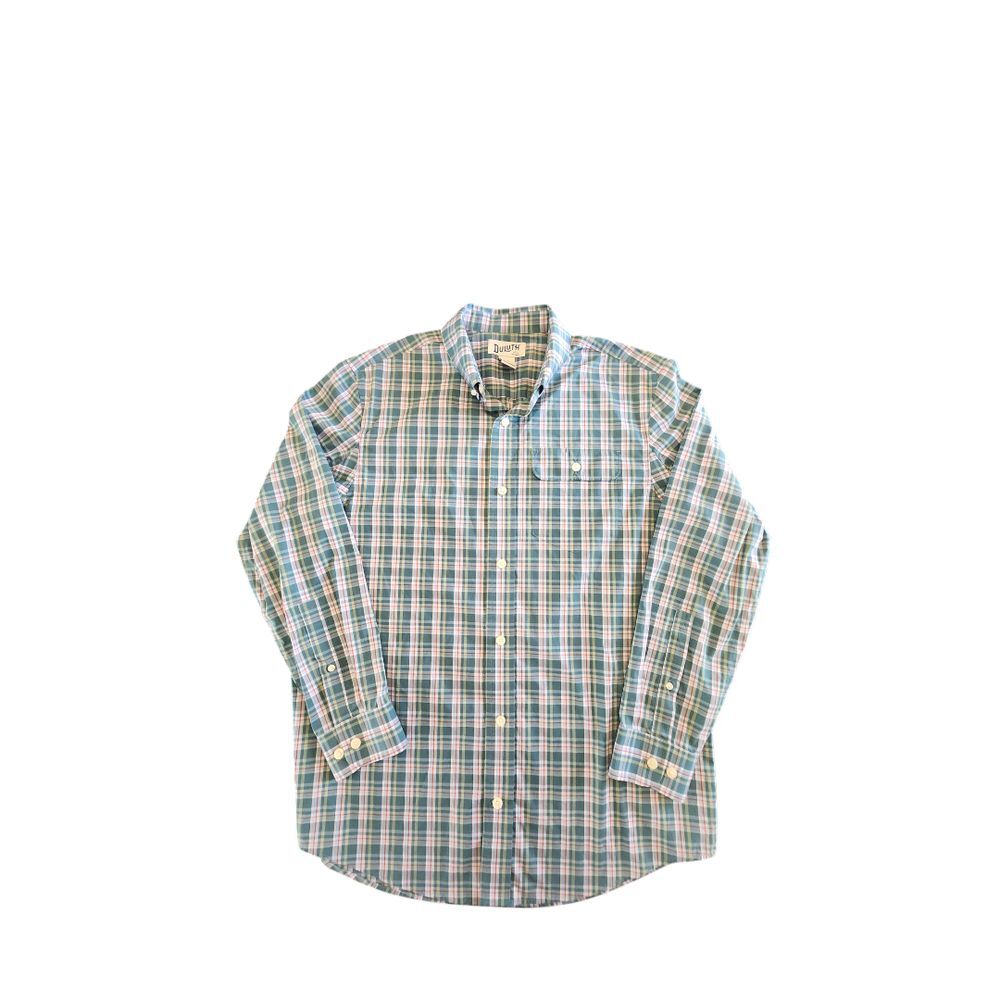 NWOT‎ Duluth Trading Co Men Size Medium Button Front Shirt Long Sleeve Plaid